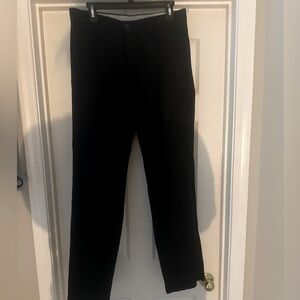 Men's Eddie Bauer Chino Pants Wrinkle Free Classic Fit 30x32 Black Flat Front